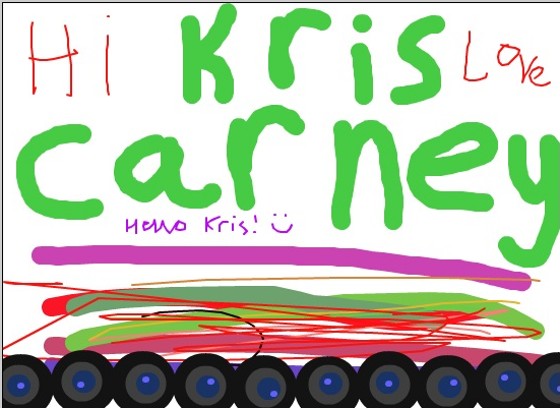  A lovely hello from Kris Carney...
